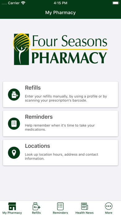 Run android online APK Four Seasons Pharmacy - WV from MyAndroid or emulate Four Seasons Pharmacy - WV using MyAndroid