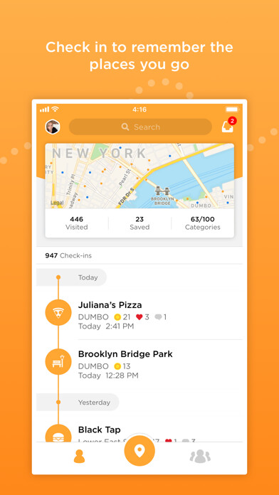 Emulate iPhone app Foursquare Swarm: Check-in App using MyAndroid Emulate iPhone app Foursquare Swarm: Check-in App using MyAndroid