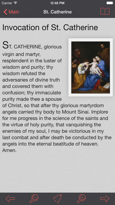 Emulate iPhone app Fourteen Holy Helpers Lite: Catholic Novena and Prayers using MyAndroid