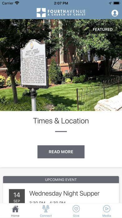 Emulate iPhone app Fourth Avenue Church of Christ using MyAndroid