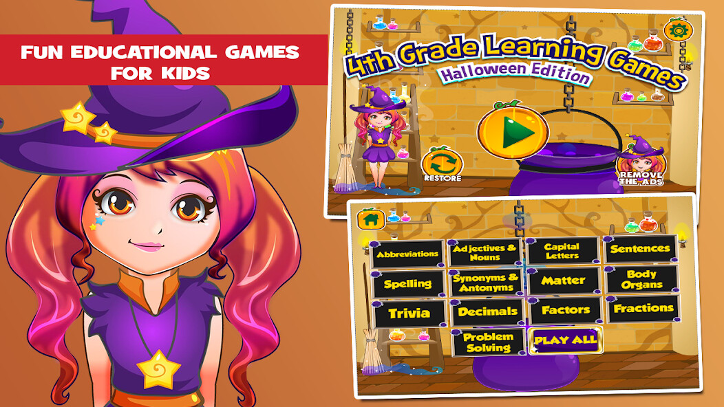 Emulate Android APK Fourth Grade Halloween Games