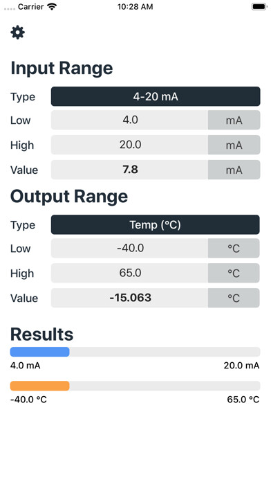 Emulate iPhone app Four To Twenty: mA/V Converter using MyAndroid Emulate iPhone app Four To Twenty: mA/V Converter using MyAndroid