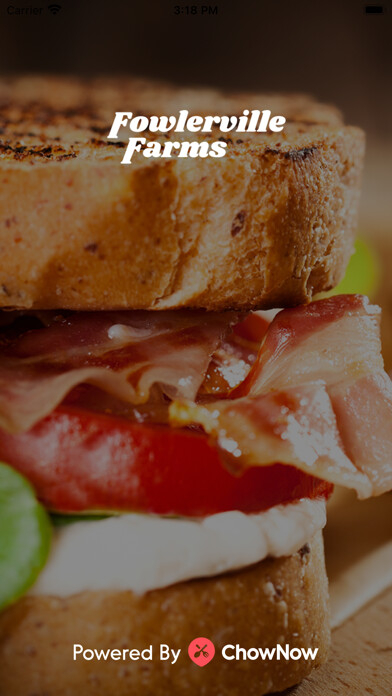 Emulate iPhone app Fowlerville Farms Restaurant using MyAndroid