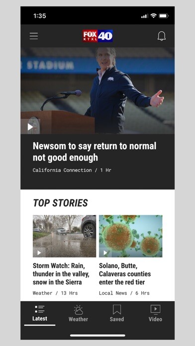 Emulate iPhone app FOX40 News - Sacramento using MyAndroid