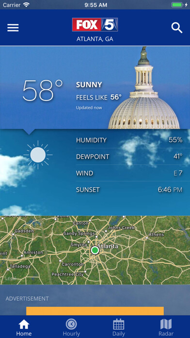 Run android online APK FOX 5 Washington DC: Weather from MyAndroid or emulate FOX 5 Washington DC: Weather using MyAndroid