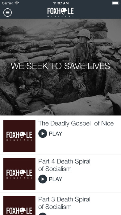 Emulate iPhone app Foxhole Ministry using MyAndroid