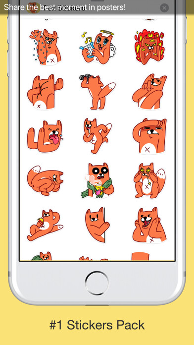 Emulate iPhone app Fox Stickers Pro using MyAndroid