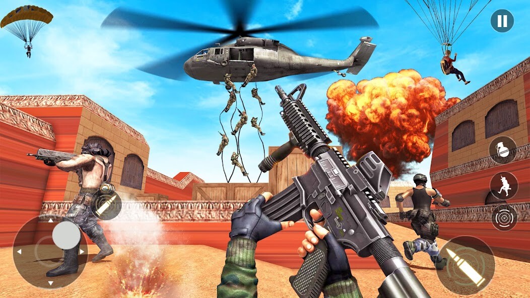 Run android online APK FPS Commando Shooting mission from MyAndroid or emulate FPS Commando Shooting mission using MyAndroid