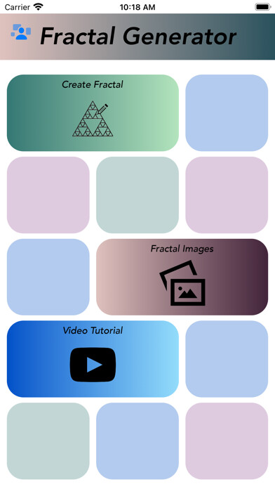 Emulate iPhone app Fractal Generator using MyAndroid
