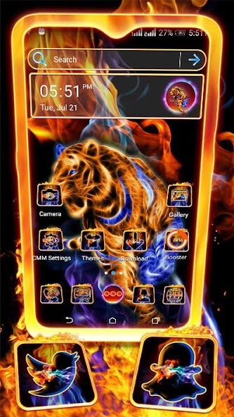 Run android online APK Fractal Tiger Launcher Theme from MyAndroid or emulate Fractal Tiger Launcher Theme using MyAndroid