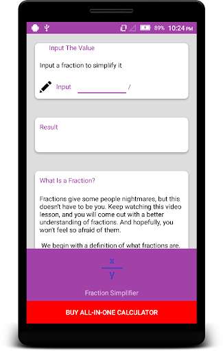 Emulate Android APK Fraction Simplifier! Emulate Android APK Fraction Simplifier!