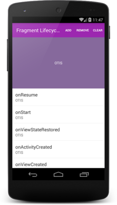 Emulate Android APK Fragment Lifecycle Emulate Android APK Fragment Lifecycle