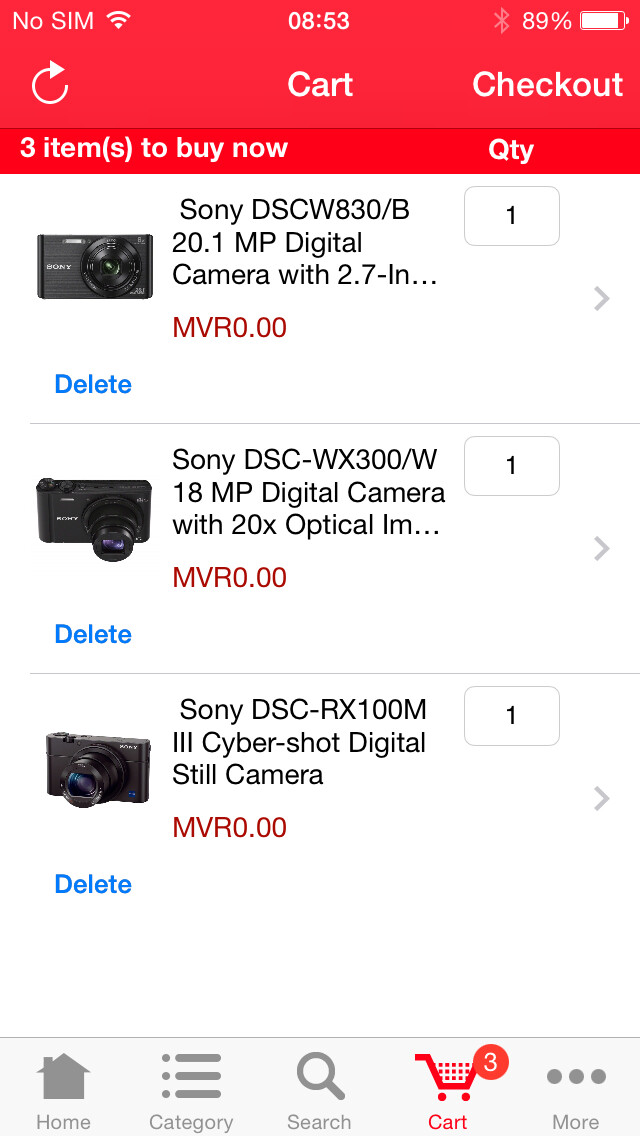 Emulate iPhone app Fragrance Online Store using MyAndroid
