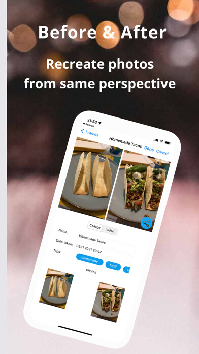Emulate iPhone app FrameApart - before and after using MyAndroid
