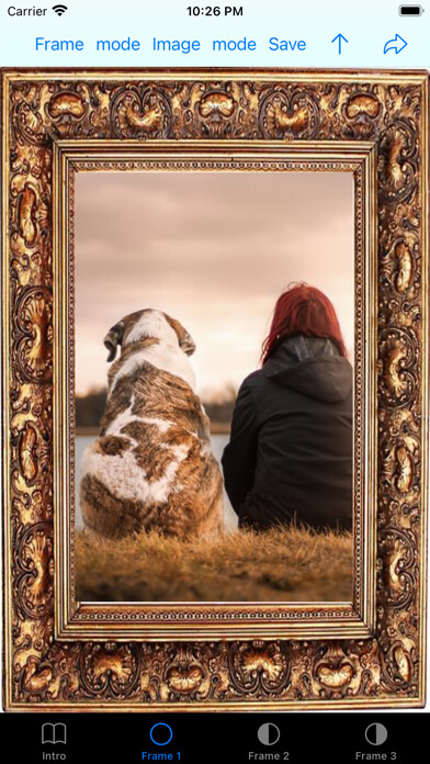 Emulate iPhone app Frame It Easy using MyAndroid