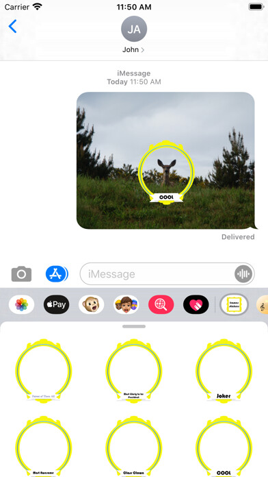 Emulate iPhone app frames stickers using MyAndroid Emulate iPhone app frames stickers using MyAndroid
