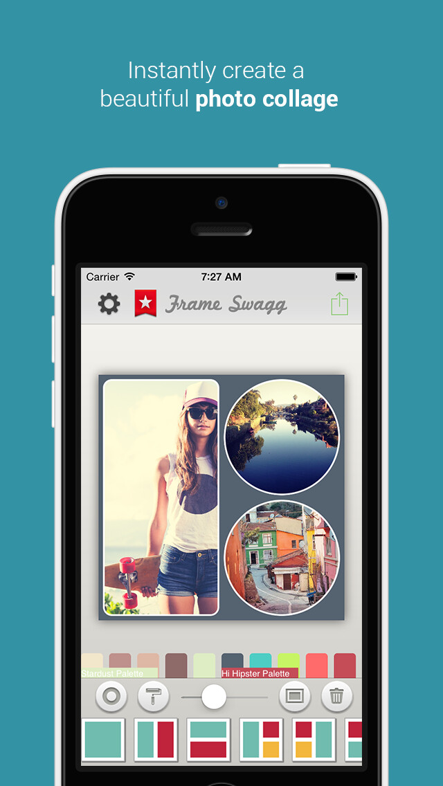 Emulate iPhone app Frame Swagg - Photo collage maker to stitch pic for Instagram FREE using MyAndroid Emulate iPhone app Frame Swagg - Photo collage maker to stitch pic for Instagram FREE using MyAndroid