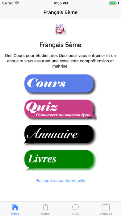 Emulate iPhone app Français 5ème using MyAndroid Emulate iPhone app Français 5ème using MyAndroid