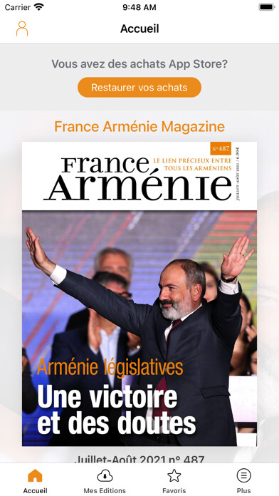 Emulate iPhone app France Arménie using MyAndroid