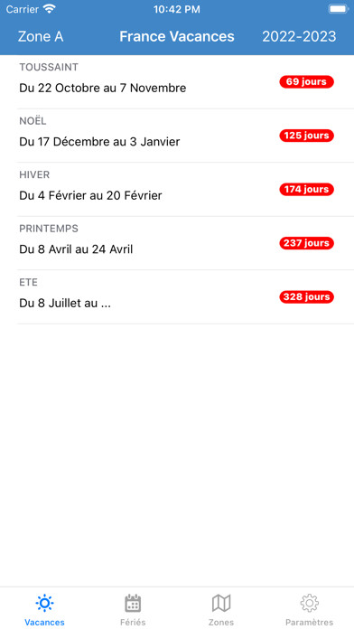 Emulate iPhone app France Vacances using MyAndroid