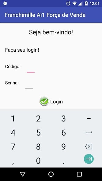 Run android online APK Franchimille Ai1 Força Venda from MyAndroid or emulate Franchimille Ai1 Força Venda using MyAndroid