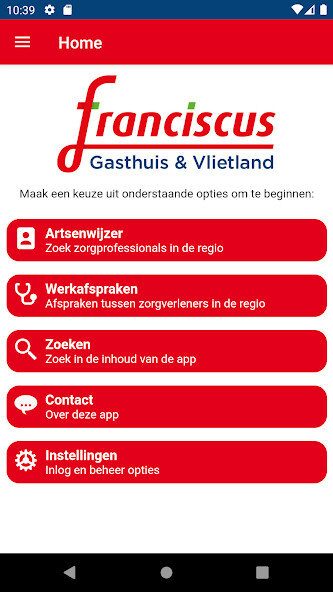 Emulate iPhone app Franciscus Artsenwijzer using MyAndroid Emulate iPhone app Franciscus Artsenwijzer using MyAndroid