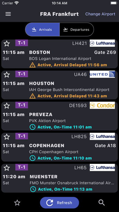 Emulate iPhone app Frankfurt Airport using MyAndroid