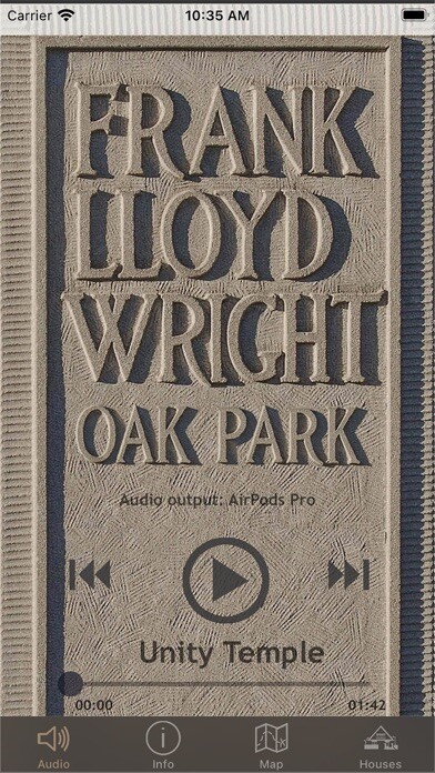 Emulate iPhone app Frank Lloyd Wright Tour using MyAndroid