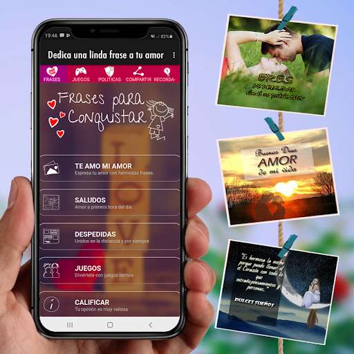 Run android online APK Frases para conquistar , Te amo mi amor con imagen from MyAndroid or emulate Frases para conquistar , Te amo mi amor con imagen using MyAndroid