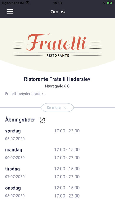Emulate iPhone app Fratelli.dk using MyAndroid