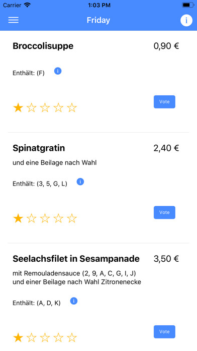 Emulate iPhone app FRA-UAS SmartMensa using MyAndroid