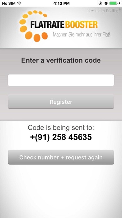 Emulate iPhone app FRB FlatrateBooster using MyAndroid