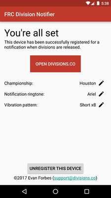 Emulate Android APK FRC Division Notifier Emulate Android APK FRC Division Notifier