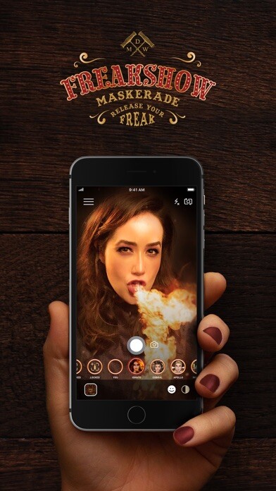 Emulate iPhone app Freakshow Maskerade using MyAndroid