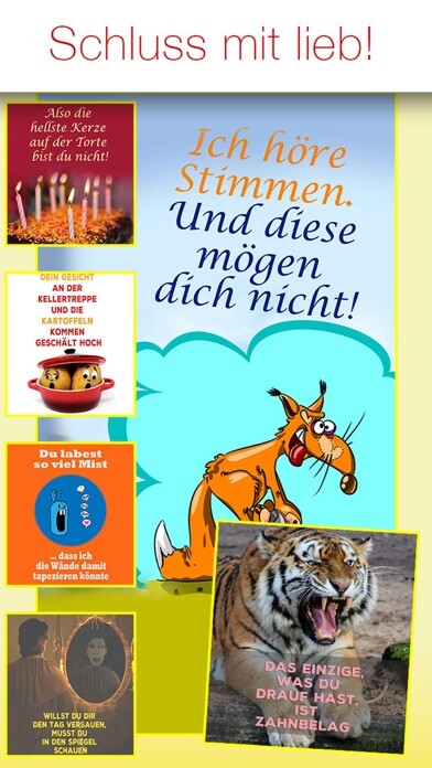 Emulate iPhone app Freche Sprüche - SPRUCHBILDER using MyAndroid