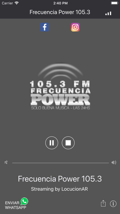 Emulate iPhone app Frecuencia Power 105.3 using MyAndroid Emulate iPhone app Frecuencia Power 105.3 using MyAndroid