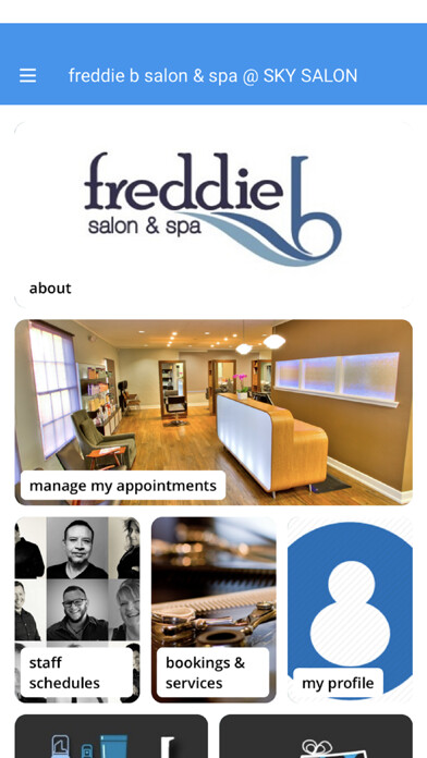 Emulate iPhone app freddie b salon & spa using MyAndroid Emulate iPhone app freddie b salon & spa using MyAndroid