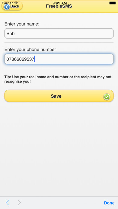 Emulate iPhone app FreebieSMS: Send SMS using MyAndroid Emulate iPhone app FreebieSMS: Send SMS using MyAndroid