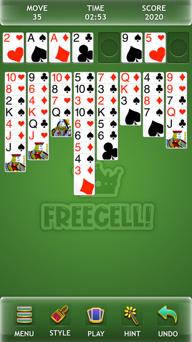 Emulate iPhone app FreeCell - Classic Game using MyAndroid