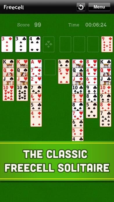 Emulate iPhone app Freecell - Classic Solitaire using MyAndroid