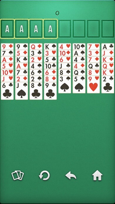 Emulate iPhone app Freecell - move all cards to the top using MyAndroid
