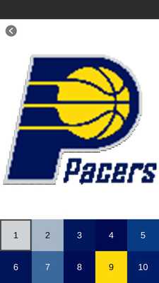 Emulate Android APK Free color by number NBA Logo - Drawing Pixel Art