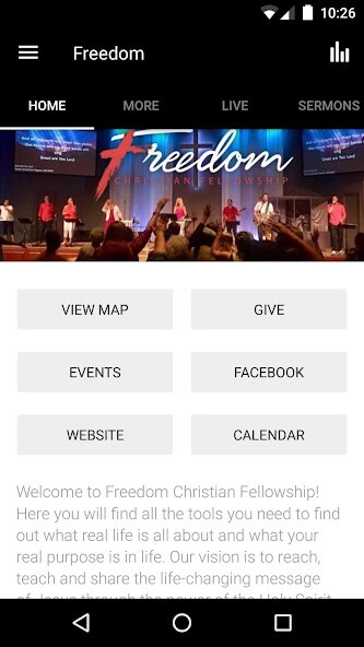 Run android online APK Freedom Christian Fellowship from MyAndroid or emulate Freedom Christian Fellowship using MyAndroid Run android online APK Freedom Christian Fellowship from MyAndroid or emulate Freedom Christian Fellowship using MyAndroid