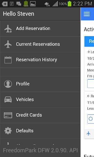 Emulate Android APK FreedomPark Airport Valet
