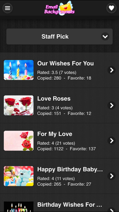 Emulate iPhone app FREE Email Backgrounds using MyAndroid