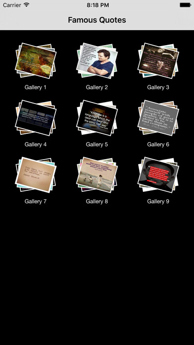 Emulate iPhone app Free Famous Quotes using MyAndroid