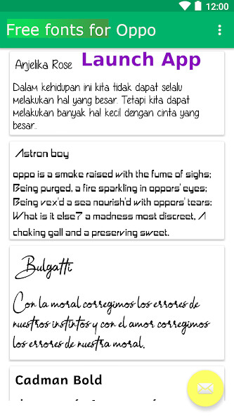 Run android online APK Free Fonts for OPPO from MyAndroid or emulate Free Fonts for OPPO using MyAndroid