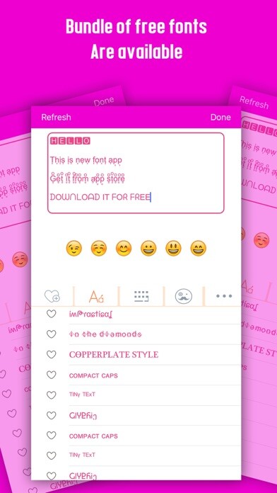 Emulate iPhone app Free Fonts Keyboard, Art Fonts, Cool Font for Chat using MyAndroid