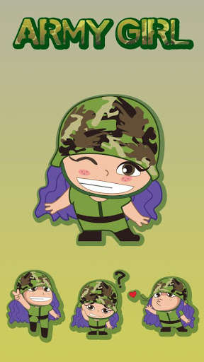 Run android online APK (FREE) GOSMS ARMY GIRL STICKER from MyAndroid or emulate (FREE) GOSMS ARMY GIRL STICKER using MyAndroid