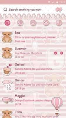 Emulate Android APK (FREE) GO SMS SWEET BEAR THEME